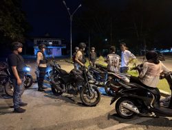 Tim Raga Res Kampar Laksanakan Patroli Humanis Malam Hari, Jaga Kamtibmas Di Taman Kota Dan Jalan Lingkar Bangkinang