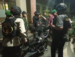 Tim Raga Res Kampar dan TNI Patroli Humanis Malam Hari, Jaga Kamtibmas Di Berbagai Titik Strategis Bangkinang