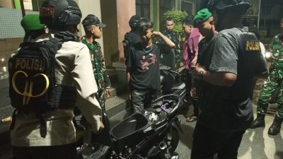 Tim Raga Res Kampar dan TNI Patroli Humanis Malam Hari, Jaga Kamtibmas Di Berbagai Titik Strategis Bangkinang
