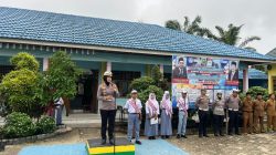 SATLANTAS POLRES KAMPAR GELAR POLICE GOES TO SCHOOL DI SMKN 1 KUOK, SOSIALISASI KESELAMATAN LALU LINTAS DAN GREEN POLICING
