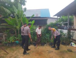 POLSEK KAMPAR KIRI HILIR GELAR “POLISI CINTA PETANI”, DUKUNG PROGRAM PEKARANGAN PANGAN BERGIZI DI DESA BINA BARU
