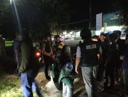 Tim Raga Res Kampar Patroli Malam Jum’at, Himbau Warga Jaga Kamtibmas Di Area Bilyard Dan Taman Kota