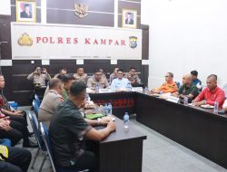 Polres Kampar Rakor Siapkan Apel Akbar Karhutla