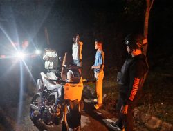 ANTISIPASI BALAP LIAR & PREMANISME – TIM RAGA RES KAMPAR PATROLI MALAM, SITUASI AMAN