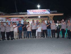 Kapolres Kampar Silaturahmi Ke Pos Satkamling Batu Belah – Serahkan Bantuan & Bibit Pohon Dukung Green Policing