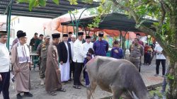Usai Shalat Id, Bupati Kampar Tinjau Posko Qurban di Berbagai Titik
