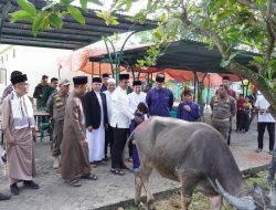 Usai Shalat Id, Bupati Kampar Tinjau Posko Qurban di Berbagai Titik