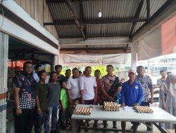 Polres Kampar Bagikan 48 Papan Telur Kepada Sabuk Kamtibmas – Himbau Sinergi Jaga Keamanan Bangkinang Kota