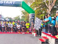 Ribuan Peserta Gelar Fun RUN Road To Riau Bhayangkara RUN – Kapolres Kampar Bersama Bupati Lepas, Meriahkan Hari Bhayangkara Ke-80