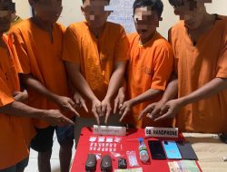 Polsek Tapung Tangkap Lima Pelaku Narkoba, Sita 18 Paket Shabu