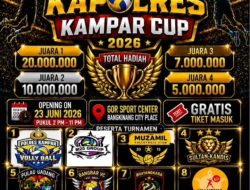 Jangan Lewatkan! Open Tournament Bola Voli Putra Kapolres Kampar Cup 2026 Resmi Dibuka Hari Ini
