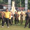 Rangkaian Hari Bhayangkara ke 80, Polres Kampar, Kodim 0313/KPR & Yonif 132/BS, Gelar Olahraga Bersama