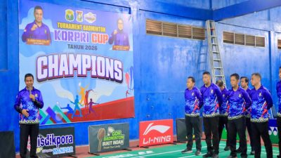 Bupati Kampar Resmi Buka Turnamen Badminton KORPRI CUP 2026