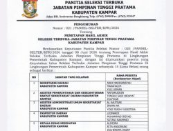 15 Peserta Dinyatakan Lulus Seleksi Akhir JPTP Pemkab Kampar, Lanjut Tes Kesehatan di RSJ Tampan Pekanbaru