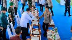 Bupati Kampar Hadiri Pengecekan Personel dan Peralatan Penanggulangan Karhutla Bersama Kapolri di SPN Polda Riau