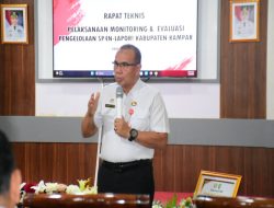 Kadis Kominfo dan Persandian Kampar  Pimpin Rapat Teknis Monitoring dan Evaluasi Pengelolaan SP4N LAPOR!
