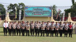 Kapolres Pimpin Sertijab Kabag SDM, Kasat Intel, Kasat Resnarkoba dan Kapolsek XIII Koto Kampar Polres Kampar