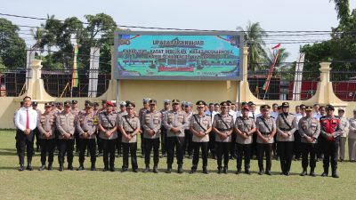 Kapolres Pimpin Sertijab Kabag SDM, Kasat Intel, Kasat Resnarkoba dan Kapolsek XIII Koto Kampar Polres Kampar