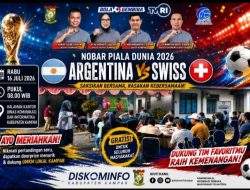 Nobar Pildun 2026 Argentina Vc Swedia Di Area Kantor Diskominfo Kampar” Lukmansyah Badoe, S.Sos.,M.Si.,Bergemuruh Saatnya Dukung UMKM Di Kabupaten Kampar.