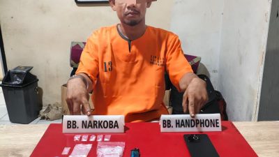 Satresnarkoba Polres Kampar Tangkap Warga Ridan Permai, Sita 5 Paket Shabu