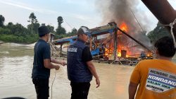 Polres Kampar Ungkap PETI Di Gunung Sahilan – 2 Terduga Diamankan, 12 Rakit Dimusnahkan