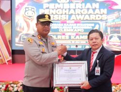 Polres Kampar Raih ‘Presisi award’ dari Lemkapi – Dinilai Inovatif Dalam Pelayanan dan Penegakan Hukum