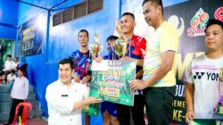 Pasangan Ahmad Yuzar – Aswadi Raih Juara I Turnamen Badminton KORPRI Kampar 2026