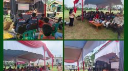 Perkuat Kemanunggalan TNI dan Rakyat, Satgas TMMD ke-129 Kodim 0313/KPR dan Warga Gotong Royong Perbaiki Jembatan jalan Desa.