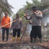 Kapolres Kampar Pimpin Penanganan Karhutla Lahan Gambut di Kualu Nenas