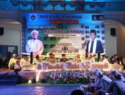 Bersama Ulama & Ribuan Jemaah, Kapolres Kampar Hadiri Peringatan Maulid Nabi SAW