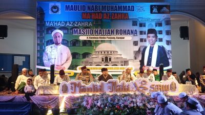 Bersama Ulama & Ribuan Jemaah, Kapolres Kampar Hadiri Peringatan Maulid Nabi SAW