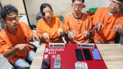 Satresnarkoba Polres Kampar Tangkap Empat Pelaku Narkoba, Sita 3.06 Gram Shabu