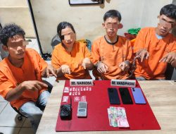 Satresnarkoba Polres Kampar Tangkap Empat Pelaku Narkoba, Sita 3.06 Gram Shabu