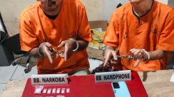 Satresnarkoba Polres Kampar Tangkap Pengedar dan Kurir Shabu di Desa Kuok