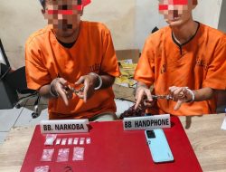 Satresnarkoba Polres Kampar Tangkap Pengedar dan Kurir Shabu di Desa Kuok