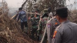 Hotspot Kampar Tinggal Dua Titik, 283 Personel Gabungan Intensifkan Pendinginan Karhutla