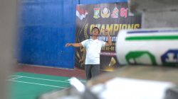 HUT Riau ke-69 dan HUT RI ke-81, Bupati Kampar Buka Turnamen Bulutangkis Korpri Antar OPD dan Antar Kecamatan
