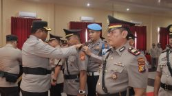 Kapolres Pimpin Sertijab Kasat Binmas dan 6 Kapolsek Jajaran Polres Kampar