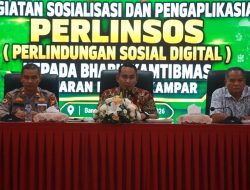Perkuat Jangkauan Bantuan Sosial, Polres Kampar Sosialisasikan PERLINSOS Digital kepada Bhabinkamtibmas