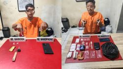 Satresnarkoba Polres Kampar Sikat Dua Pengedar Narkoba, Sita Shabu & Pil Ekstasi
