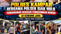Polres Kampar Bersama Polsek Siak Hulu Pengamanan Eksekusi Pengosongan Rumah di Kubang Jaya, Situasi Aman dan Kondusif