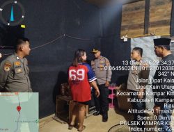 Polsek Kampar Kiri Razia Caffe di Lipat Kain Utara, Polisi Pastikan Tak Temukan Narkotika