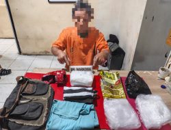 Satresnarkoba Polres Kampar Amankan Kurir Narkoba, Sita 1,010 Gram Shabu di Sari Galuh