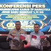 Konferensi Pers, Polres Kampar Berhasil Tangkap Kurir Narkoba 1 Kilo Shabu
