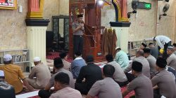 Jumat Keliling Polsek Kampar Kiri, Kapolsek himbau Warga Cegah Hoaks, Narkoba dan Karhutla