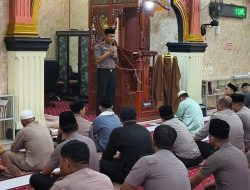 Jumat Keliling Polsek Kampar Kiri, Kapolsek himbau Warga Cegah Hoaks, Narkoba dan Karhutla