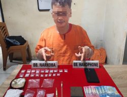 Satresnarkoba Polres Kampar Tangkap Warga Sungai Agung, Sita 19 Paket Shabu Siap Edar