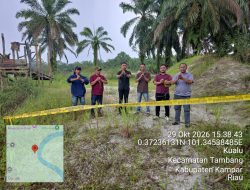 Polsek Tambang Lakukan Pengecekan Tambang Galian C Ilegal Didesa Parit Baru Yang Lagi Viral