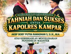 Di Tengah Kesibukan Tugas, Kapolres Kampar Selesaikan Studi Magister di Universitas Lancang Kuning